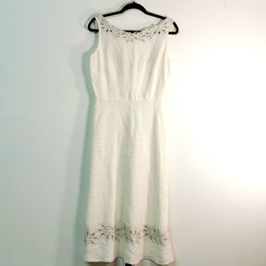 Vintage Linen Summer Maxi Dress
